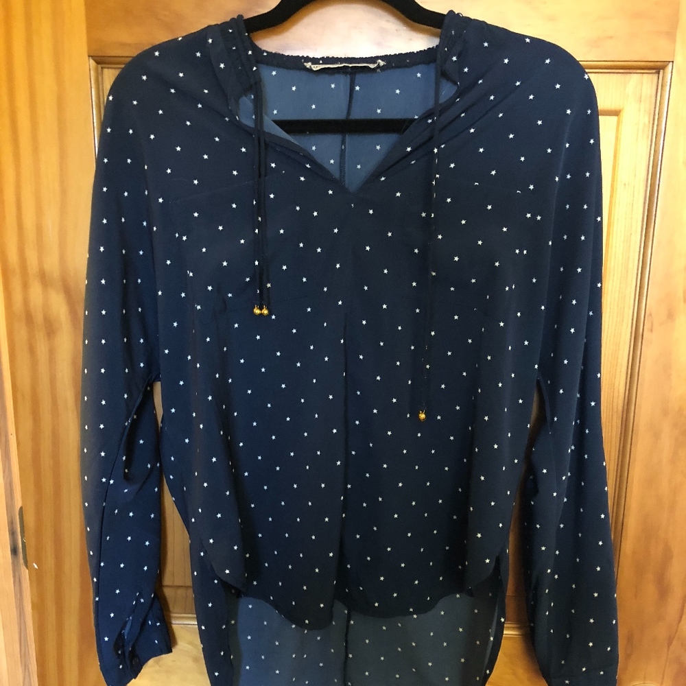 Star navy blue blouse
